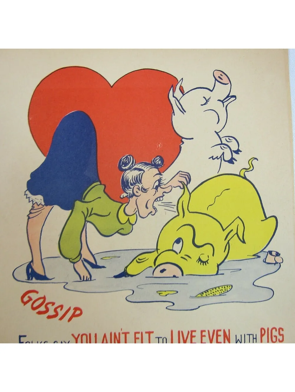 Vintage Vinegar Valentine Gossip Penny Dreadful Sarcasm Insult Poem Ephemera